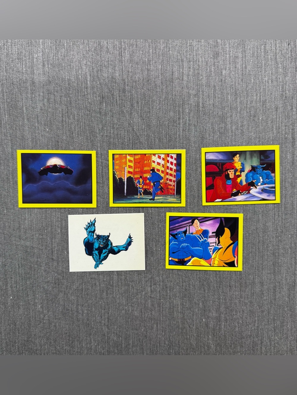 Vintage 1993 Diamond X-Men Animated Series Stickers Lot 5 Wolverine Beast Gambit